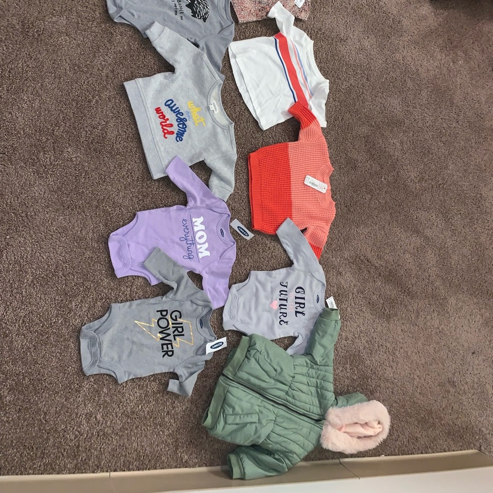 Everything still has tags except coat.